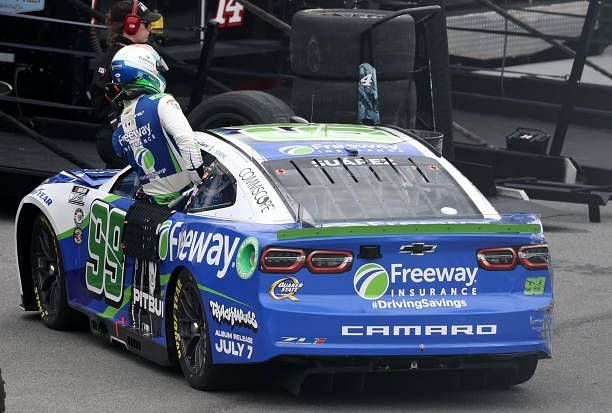 NASCAR Cup Series car’s rear windshield